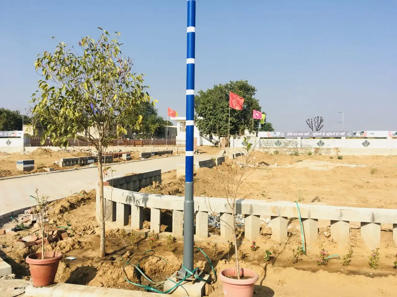 Living room with large windows