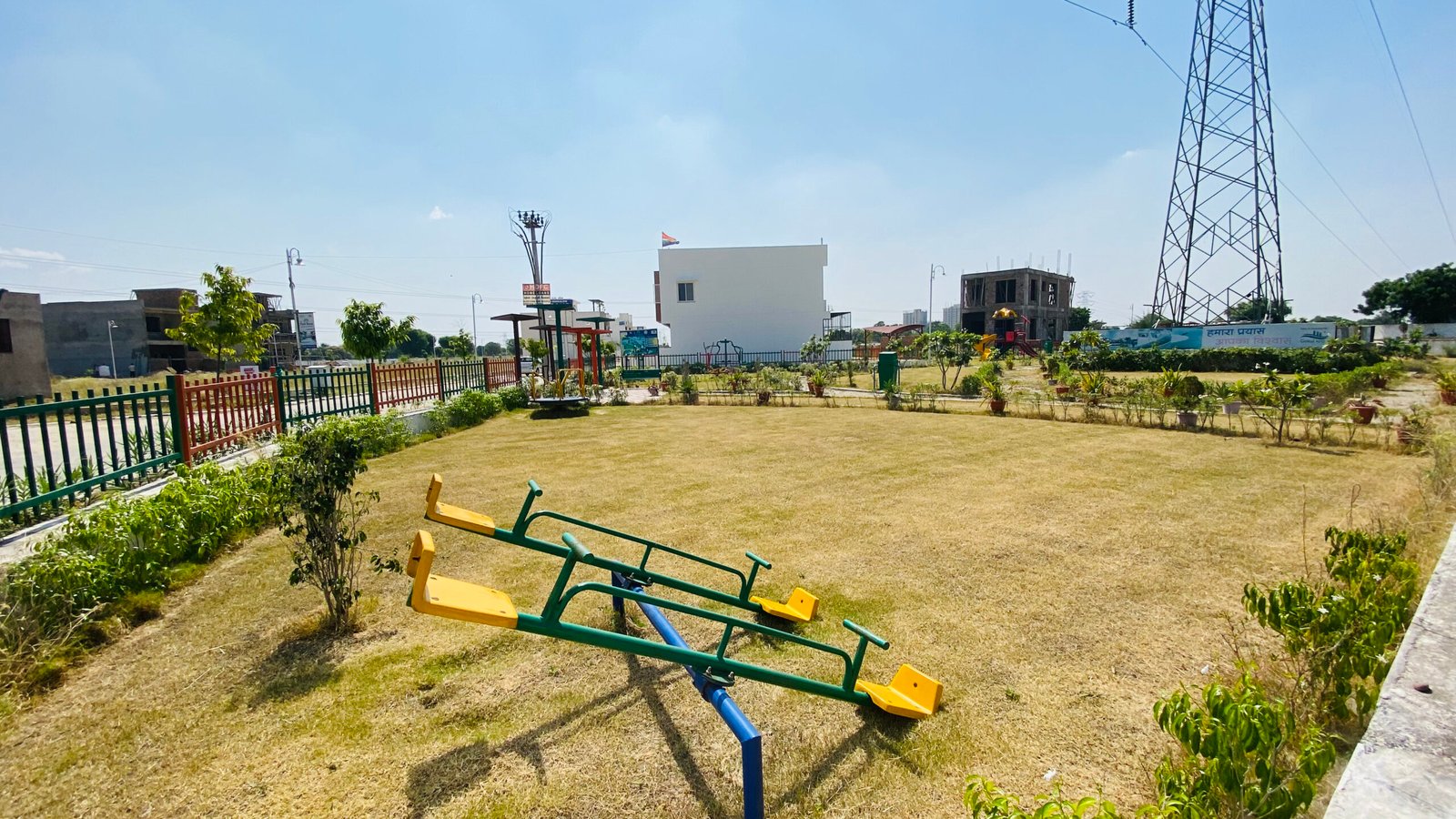 Living room with large windows