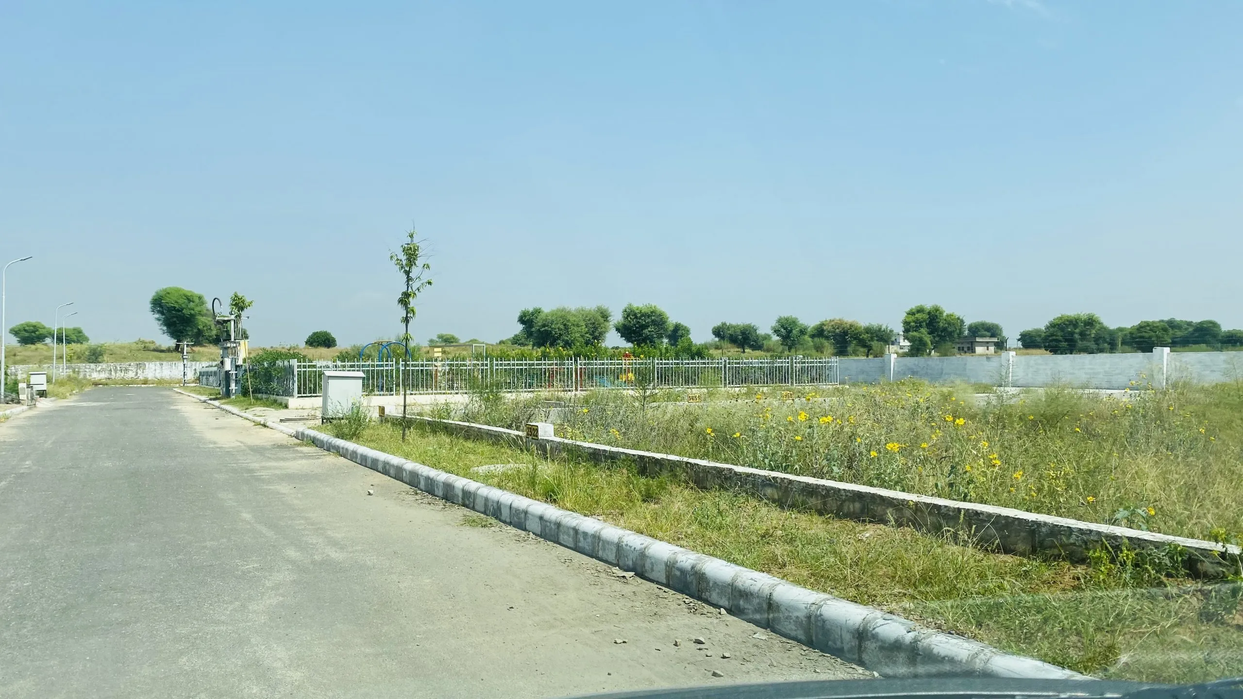 Living room with large windows