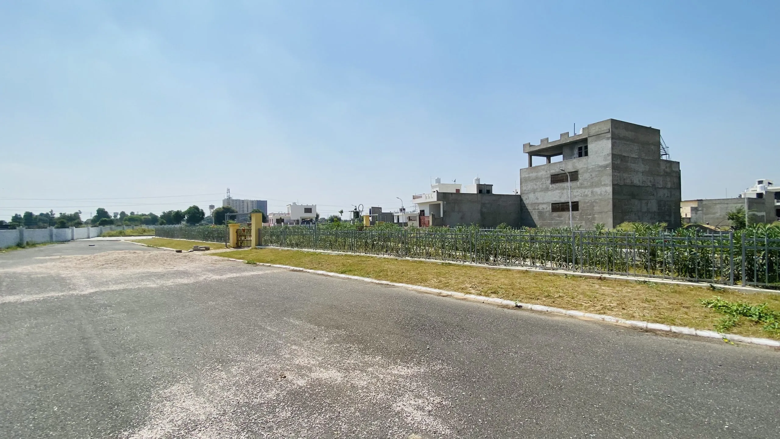 Living room with large windows