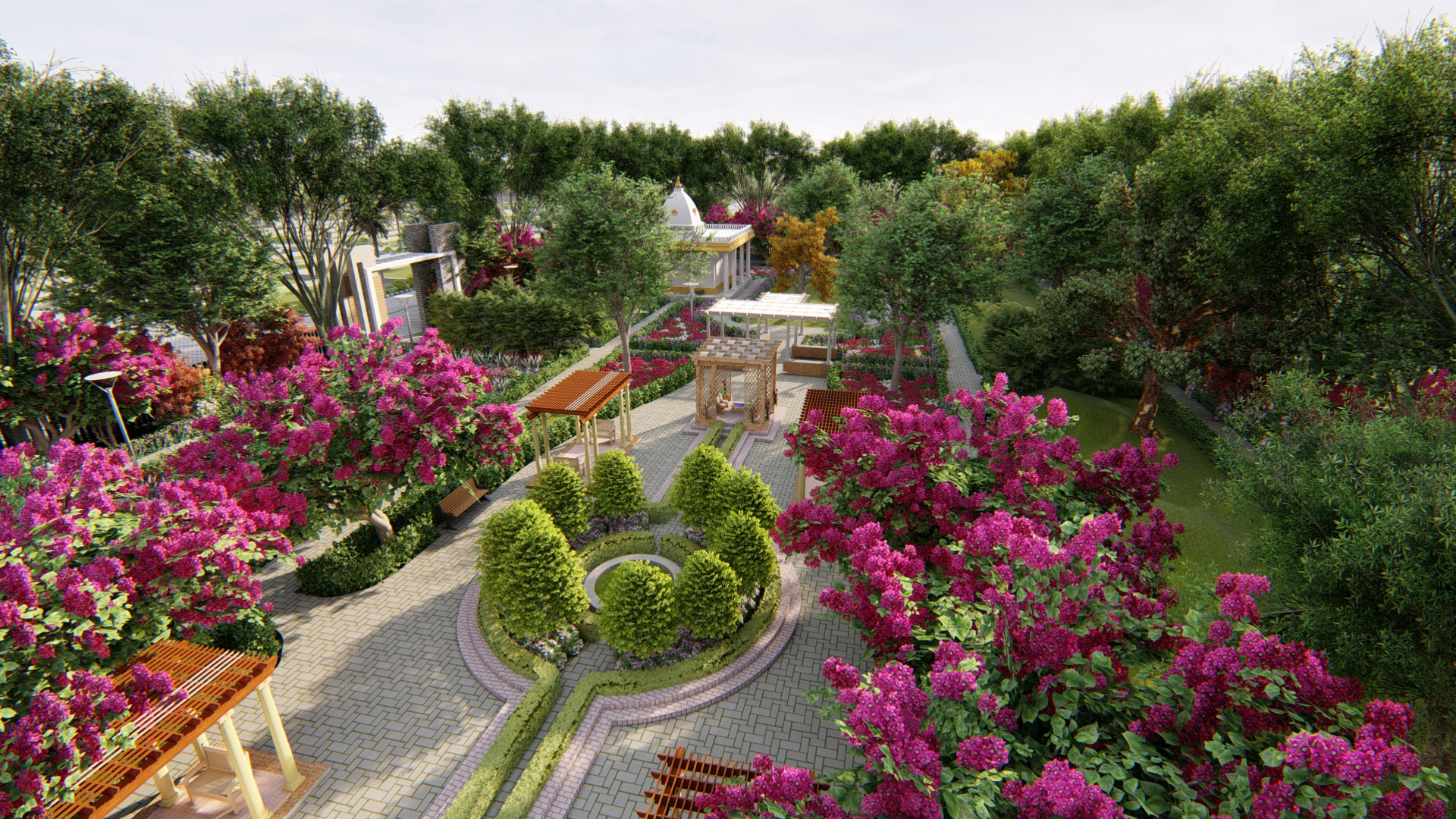 Living room with large windows