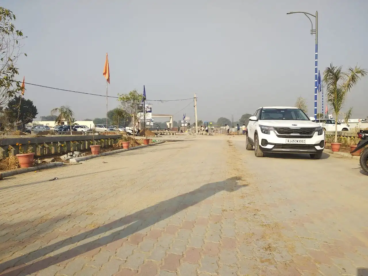 Living room with large windows