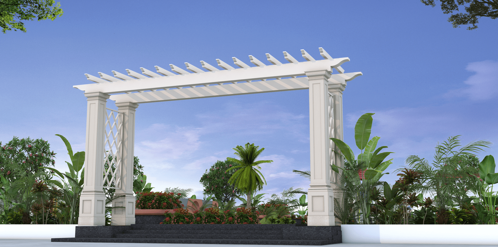 Living room with large windows