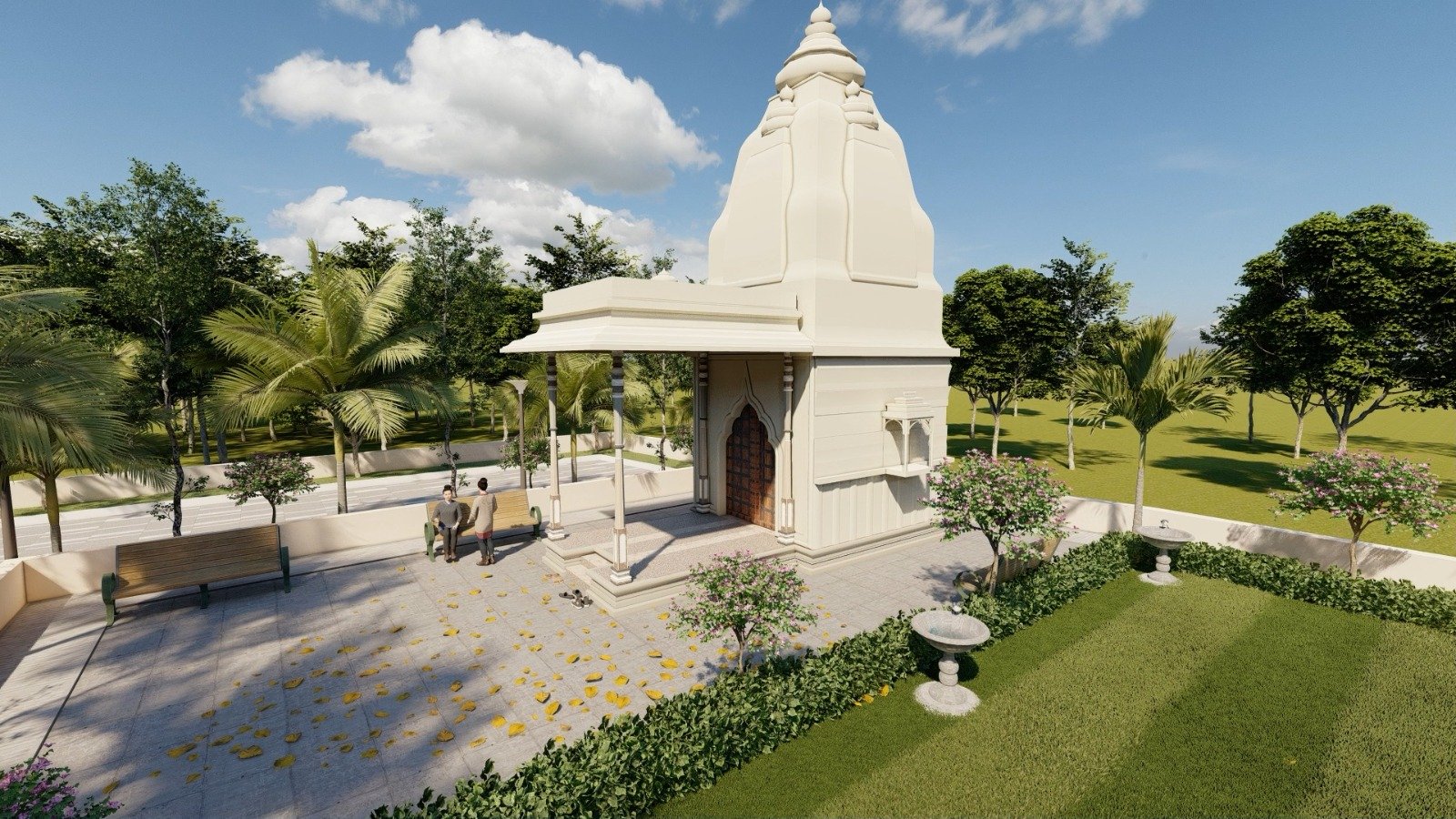 Living room with large windows