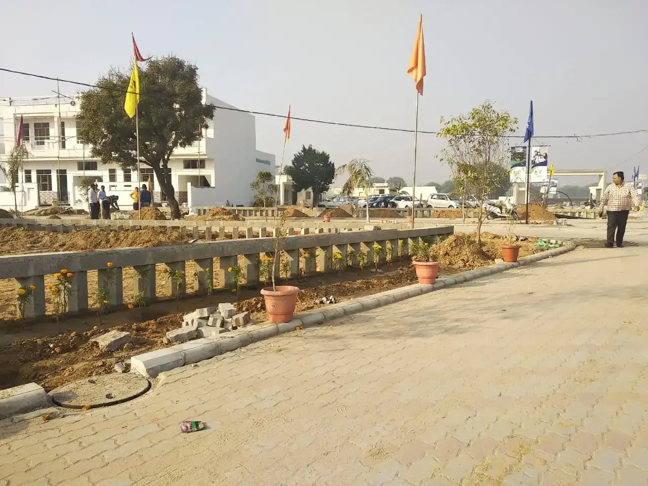 Living room with large windows